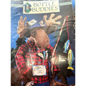 Mortimer Moose Bottle Buddies Craft Kit 16" Dimensions Wool Yarn Cotton Embroide